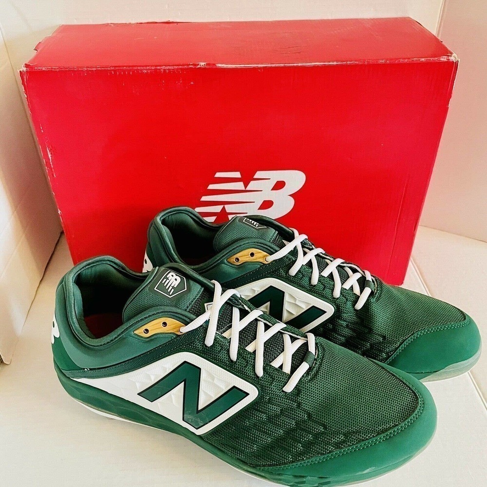 New Balance Low-Cut 3000v4 Metal Baseball Cleat Men's Green with White Sz 16D - Picture 2 of 9